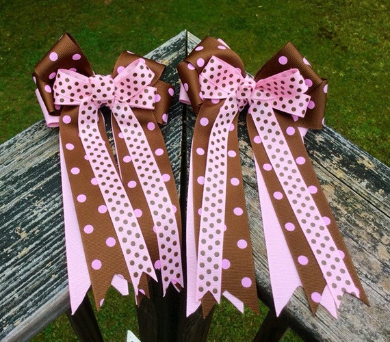 Horse Show Bow yellow and white bow Yellow Equestrian Bow layered bow