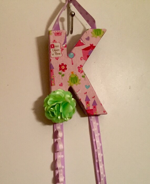 Letter K Bow Holder Princess Bow Holder Headband Holder Etsy