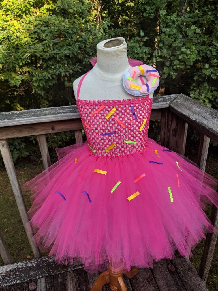Adult Pink Donut Tutu Dress, Pink Donut 