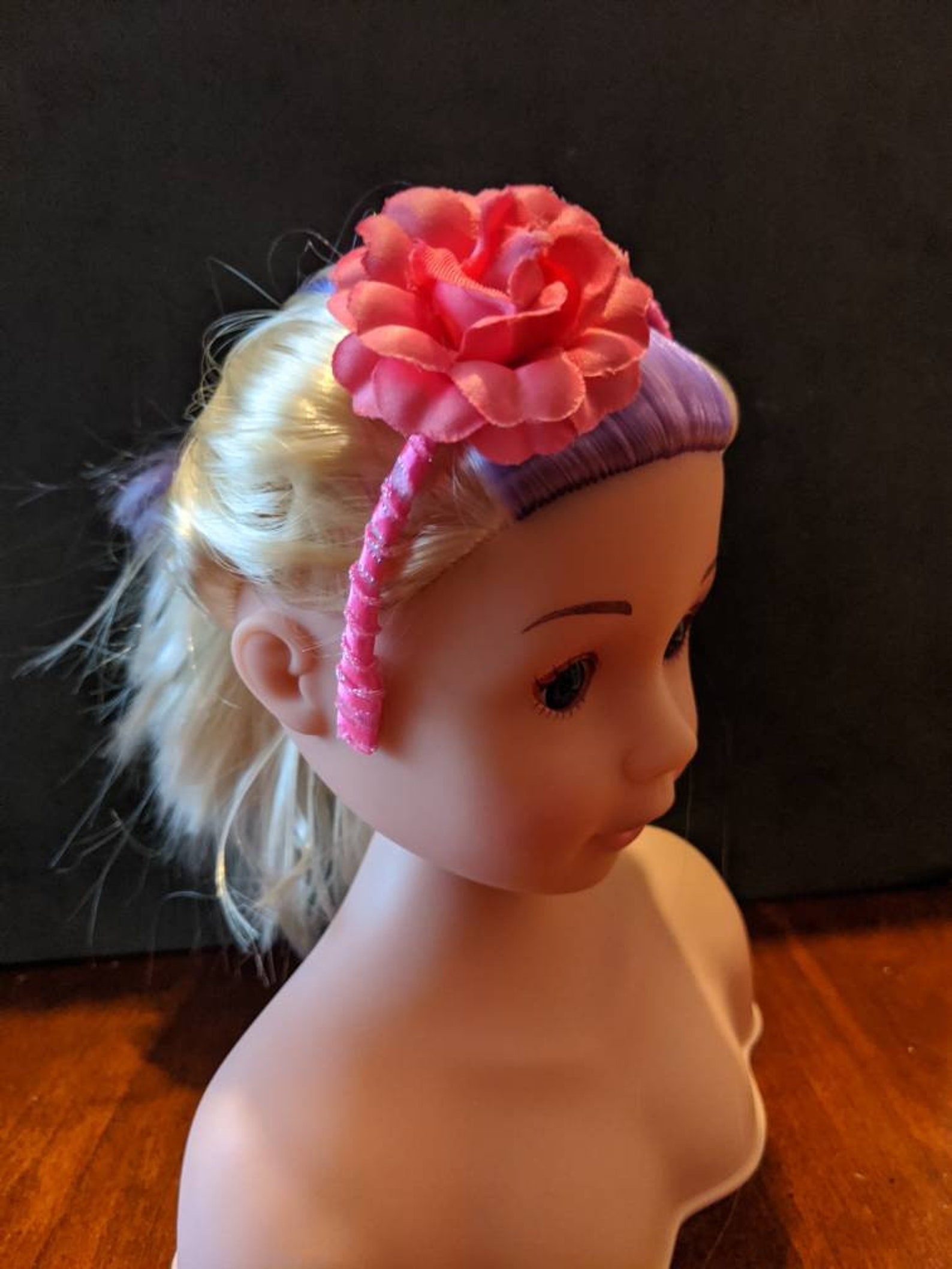 Doll Headbands Thin Style Flower Headbands You Choose Etsy