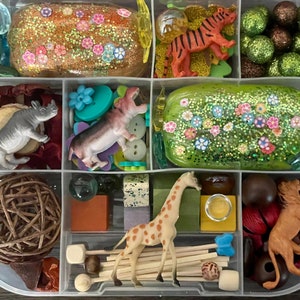 Safari Sensory Kit| Wildlife Sensory Kit|Play dough Kit| Sensory Kit| Kids Birthday Gifts|Safari Loose Parts Play|Kids Christmas Gift|