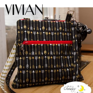 Vivian small Crossbody Purse Bag Sewing Pattern PDF image 1