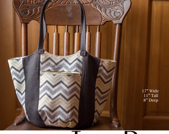 Anna Tote Bag  Bucket Purse PDF Sewing Pattern