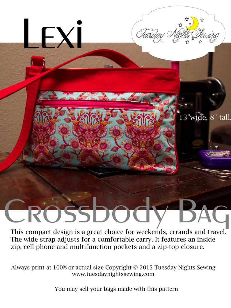 Lexi Medium Crossbody Bag Purse PDF Sewing Pattern | Etsy