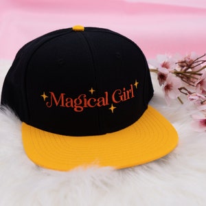 Magical Girl Gold Sparkle Snapback Hat, Perfect for Every Day Magical Girls, Anime Connoisseur, Mahou Shoujo