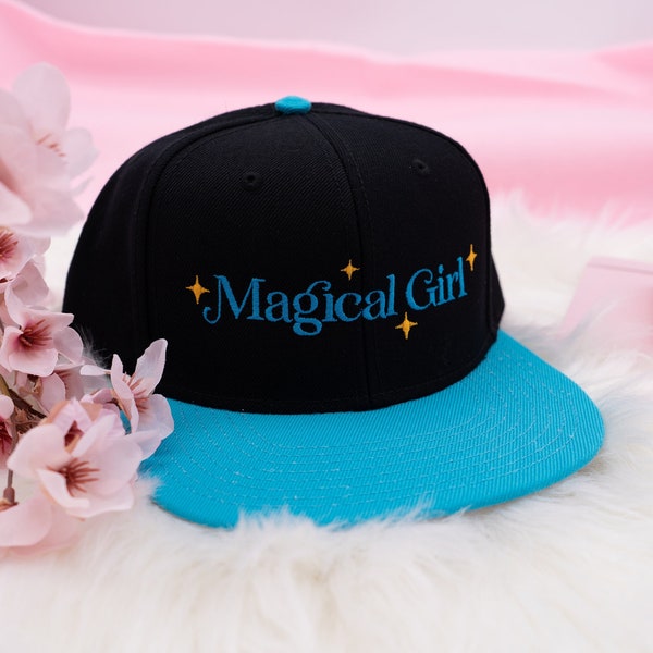 Magical Girl Blue Sparkle Snapback Hat, Perfect for Every Day Magical Girls, Anime Connoisseur, Mahou Shoujo