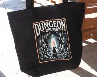 Dungeon Delver 16" Organic Cotton Tote Bag - 30Lb Weight