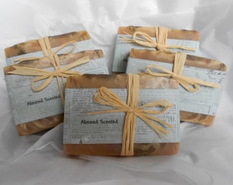 Almond Scented cold process Goat Milk Soap