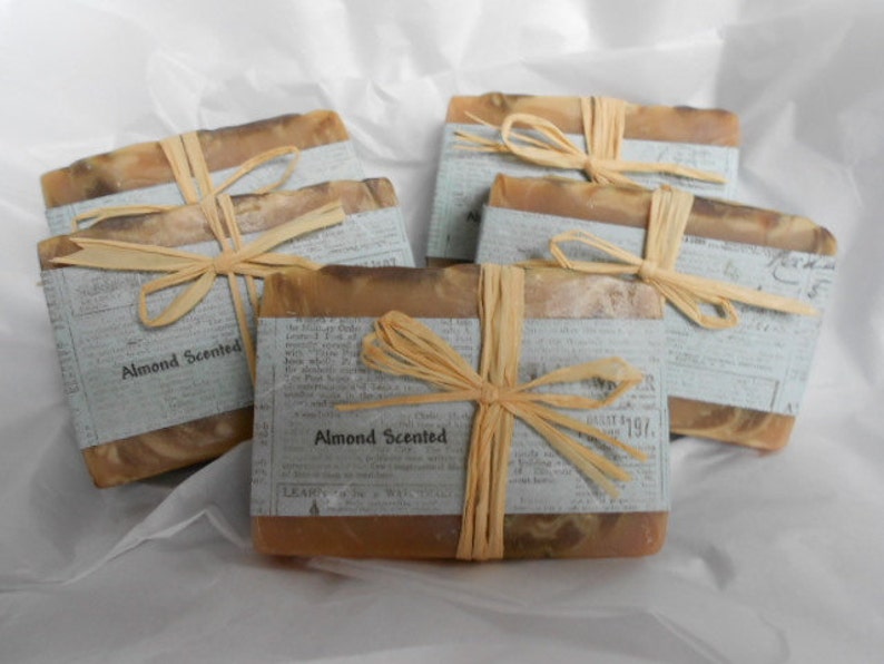 Almond Scented cold process Goat Milk Soap image 1