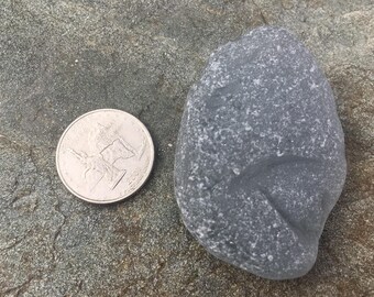 Genuine Beachglass Seaglass, jewelry supplies. Large gray chunk!