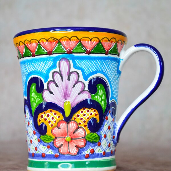 Set of 4 Blue Flowers - Talavera Mug main image 1