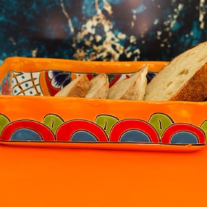 Multicolored Talavera ceramic snack tray