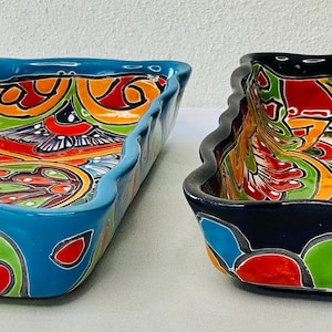 Talavera snack tray multi coloured