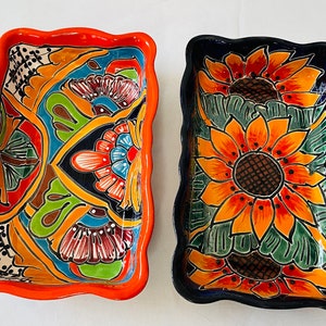 Vassoio snack in ceramica Talavera multicolore