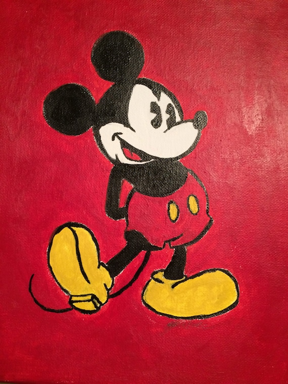 mickey painting walt disney figurine