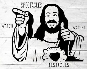 Spectacles, Testicles, Wallet and Watch - SVG, DXF, and PNG