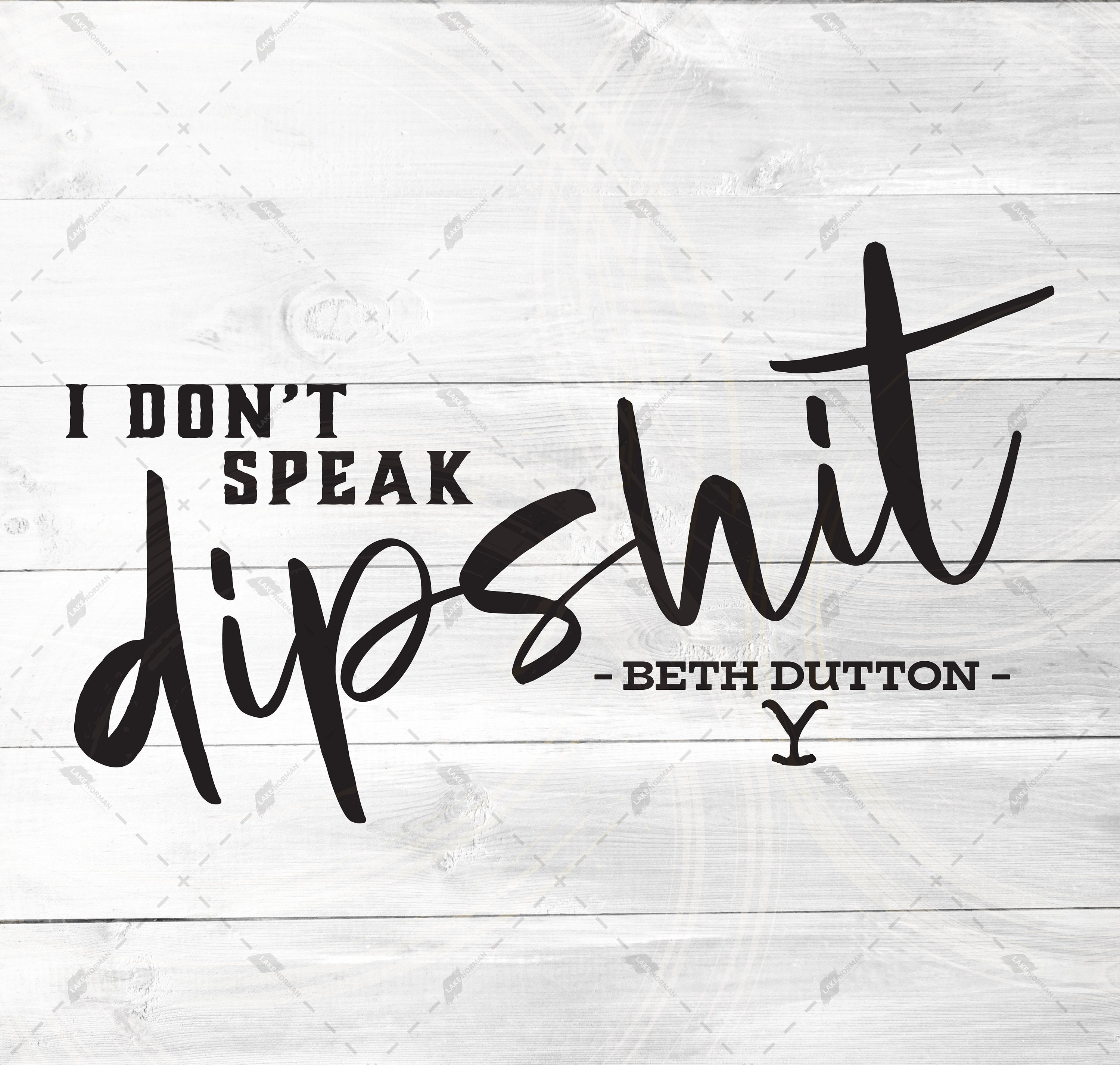 I Don't Speak Dipshit Women's T-Shirt - Casual Rodeo Letter Print Tee | Western Style Top