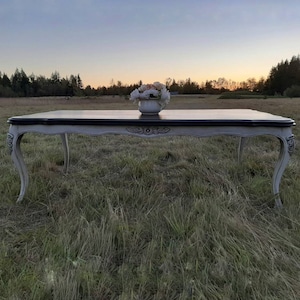 SOLD, do not order, sample of my work Elegant Vintage French Provincial Dining Table, Farmhouse, Shabby Chic, CottageCore