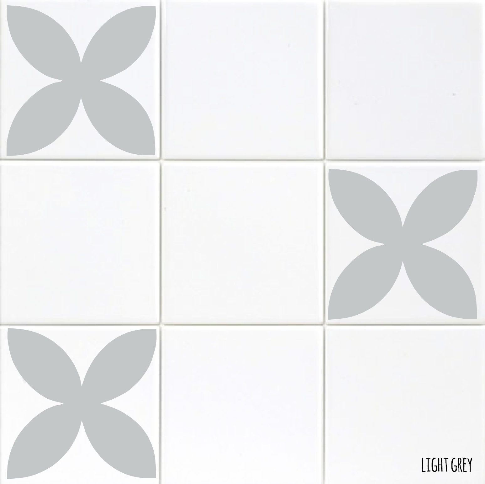 Tile Sticker Kitchen, Bath, Floor, Wall Waterproof & Removable Peel N  Stick: A72G Gray/off White Distress 