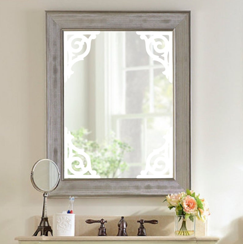 Window Mirror Door Vinyl Decals Nantucket Fretwork Etsy