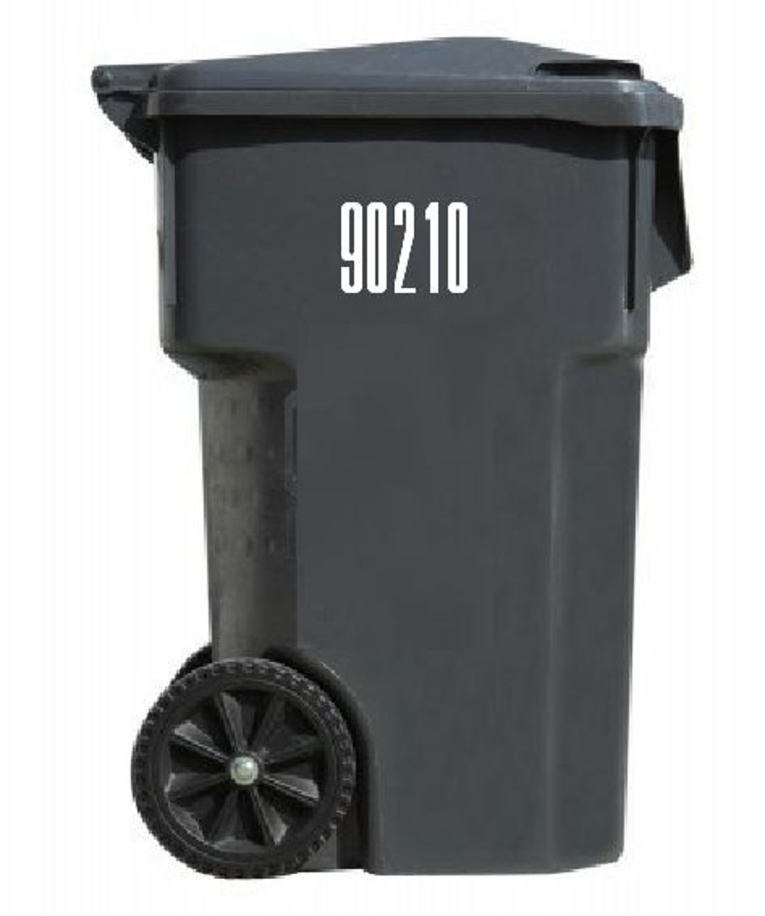 Garbage Can Address Numbers Vinyl Decal Sticker Exterior Grade, Set of