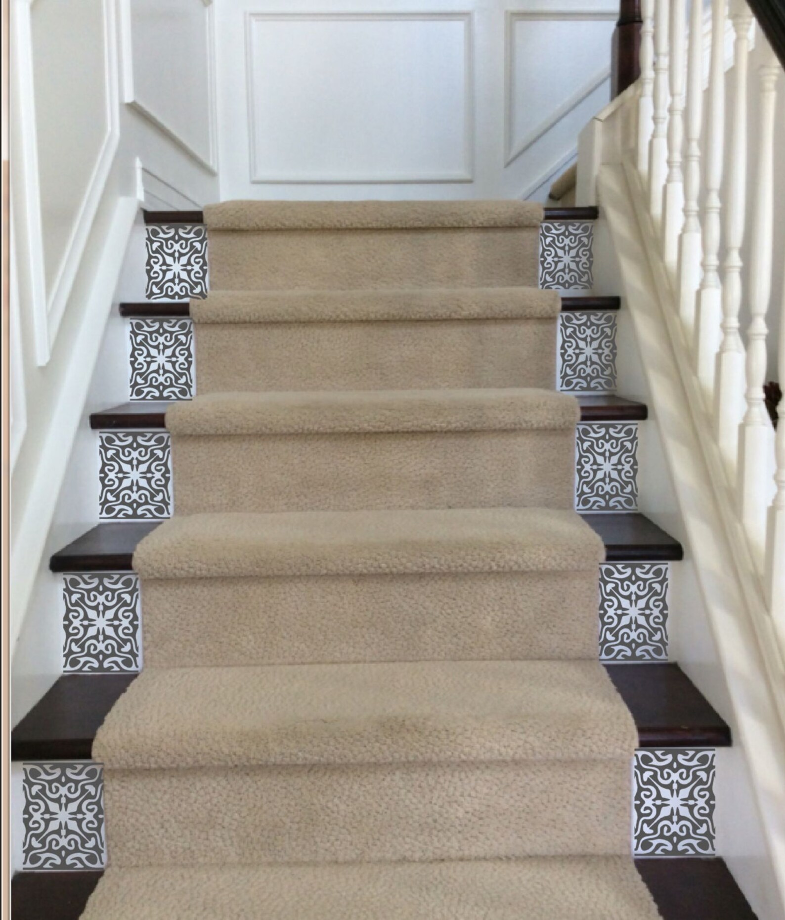 Ornate Vinyl Tile Decals for Carpeted Stairs Decals for Etsy