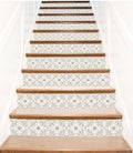 STAIR DECALS - Ornate Vinyl Tile Decal Decor for Stair Riser Stickers - the Monroe - Home Staircase Decor