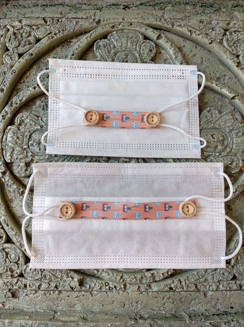 KIDS Ear Saver Face Mask Extender Soft Elastic Button Mask Etsy