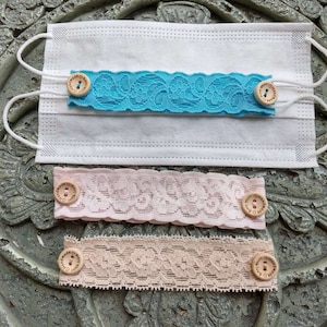 Ear Savers For Face Masks, Elastic Face Mask Extensions with Button for Face Masks, Headband with buttons, Face Mask Extender, ear protector