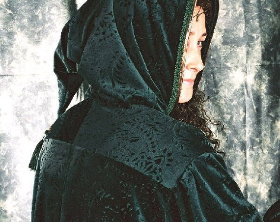 Velvet Evening Robe, Fantasy, LARP, Costume, Renaissance, Medieval, Cosplay
