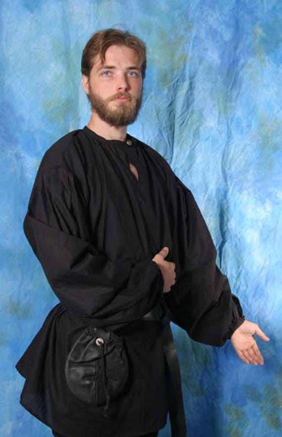 Custom Men's Renaissance Adventurer Shirt, LARP, Costume