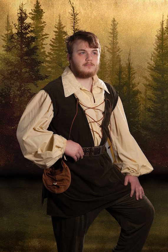 Custom Mens Lace Up Tunic for Renaissance Faire, LARP, Fantasy