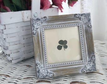 Real Four Leaf Clover Framed Art: Rustic Good Luck Charm Decor