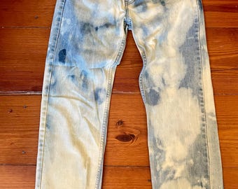 Upcycled Vintage Jeans  Patchwork Boho Levis 505s  sz 30x30