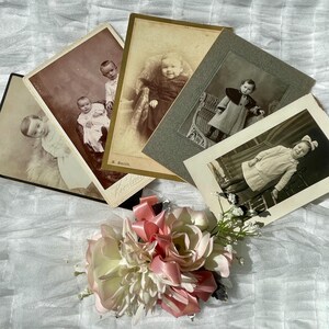 5 photos de cartes de visite antiques des années 1800 | Bébés et enfants