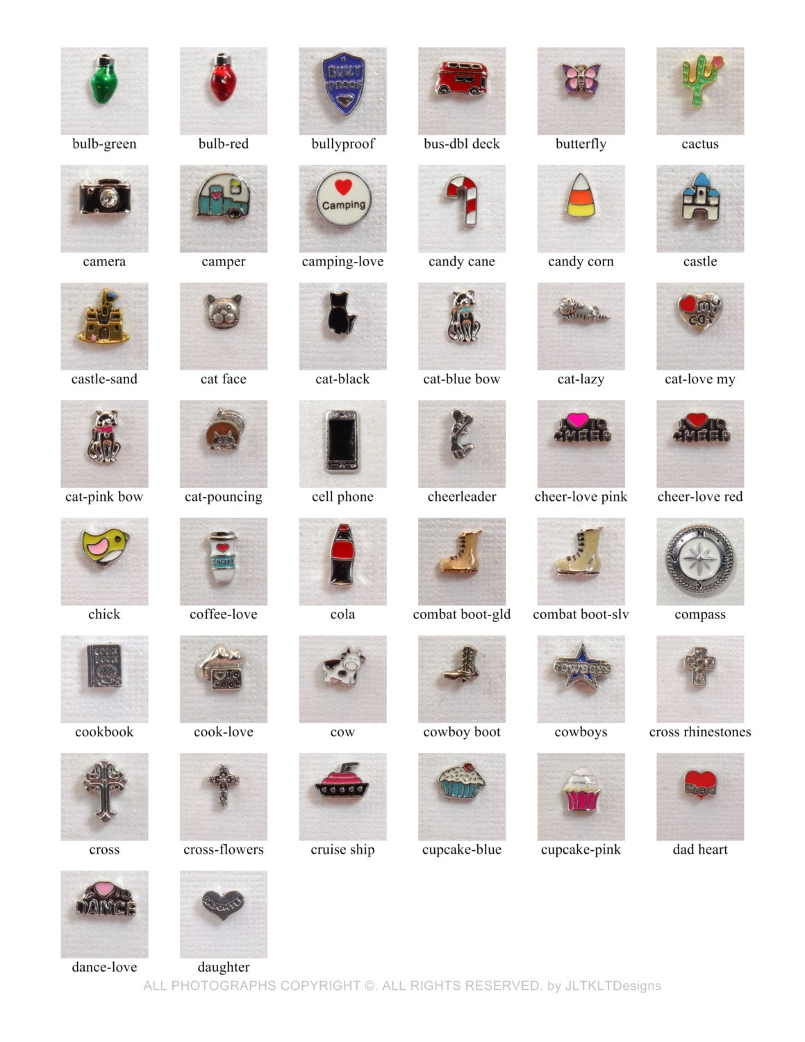 Floating charms Bu-Da for floating charm lockets