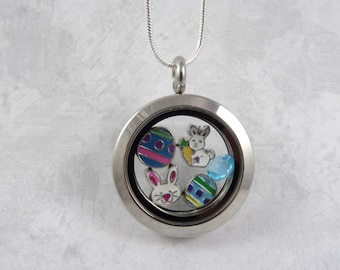 I Love Easter floating charm locket necklace or pick 4 charms