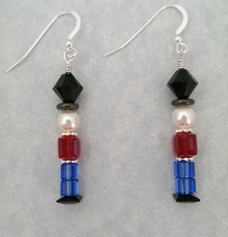 Swarovski dangle Toy Soldier earrings Etsy
