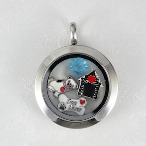 I Love my Pug dog floating charm locket necklace or pick 3 charms