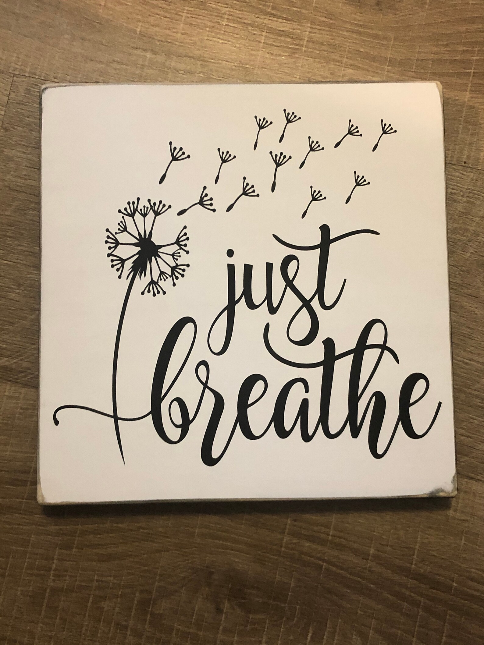 Just breathe wooden sign Etsy