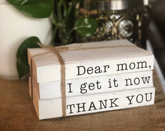 dear mom / mother's day gift / stamped books / personalized books / stacked books / book bundle / custom books / outbound books /