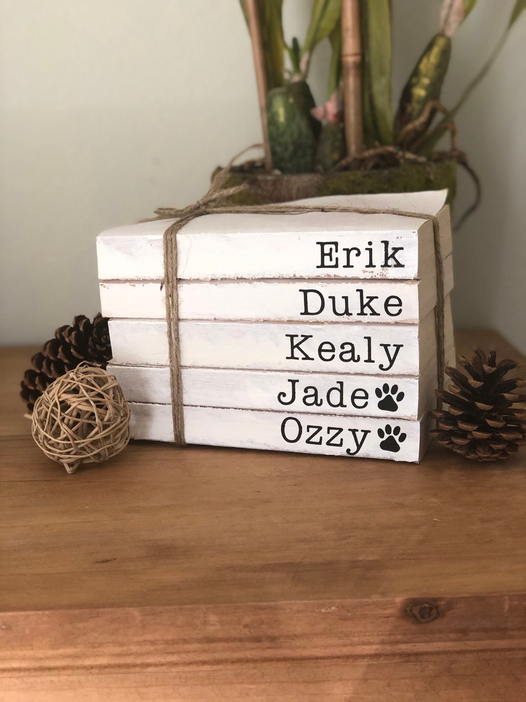 Stamped Books / Personalized Books / Stacked Books / Book Bundle