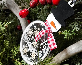 Personalized Snowman Ornament | Custom Snowman Ornament | Family Charm Ornament | Christmas tree ornaments | Family Christmas Gift
