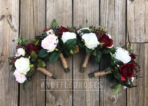 burgundy bridesmaid bouquet