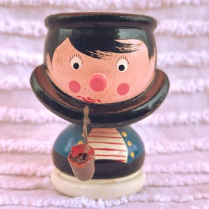 Vintage Egg Cup Captain with Pipe