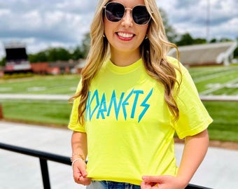 Neon Puff Mascot Neon Lemon Graphic Tee #47, Back To School, Custom School Tee, First Day Of School, School Design, Best Seller