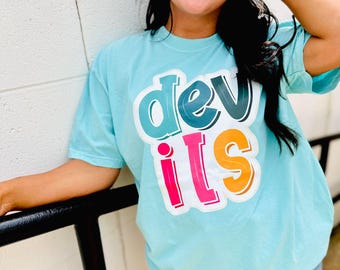 3D Checker Outline Chalky Mint School Graphic Tee #31, Back To School, Custom School Tee, First Day Of School, School Design, Best Seller