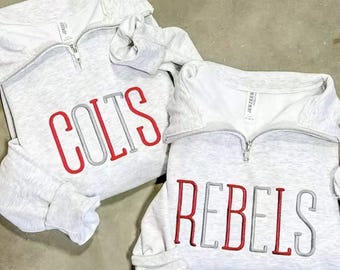 Personalized Game Day Quarter Zip, Unisex Pullover, Personalized Monogram, Best Seller 2025, Monogram, Custom Monogram, Football half zip