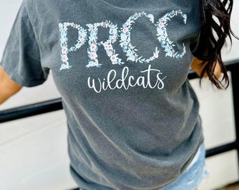 Flower School Initials Pepper Graphic Tee, Back To School, Custom School Tee, First Day Of School, School Design, Best Seller