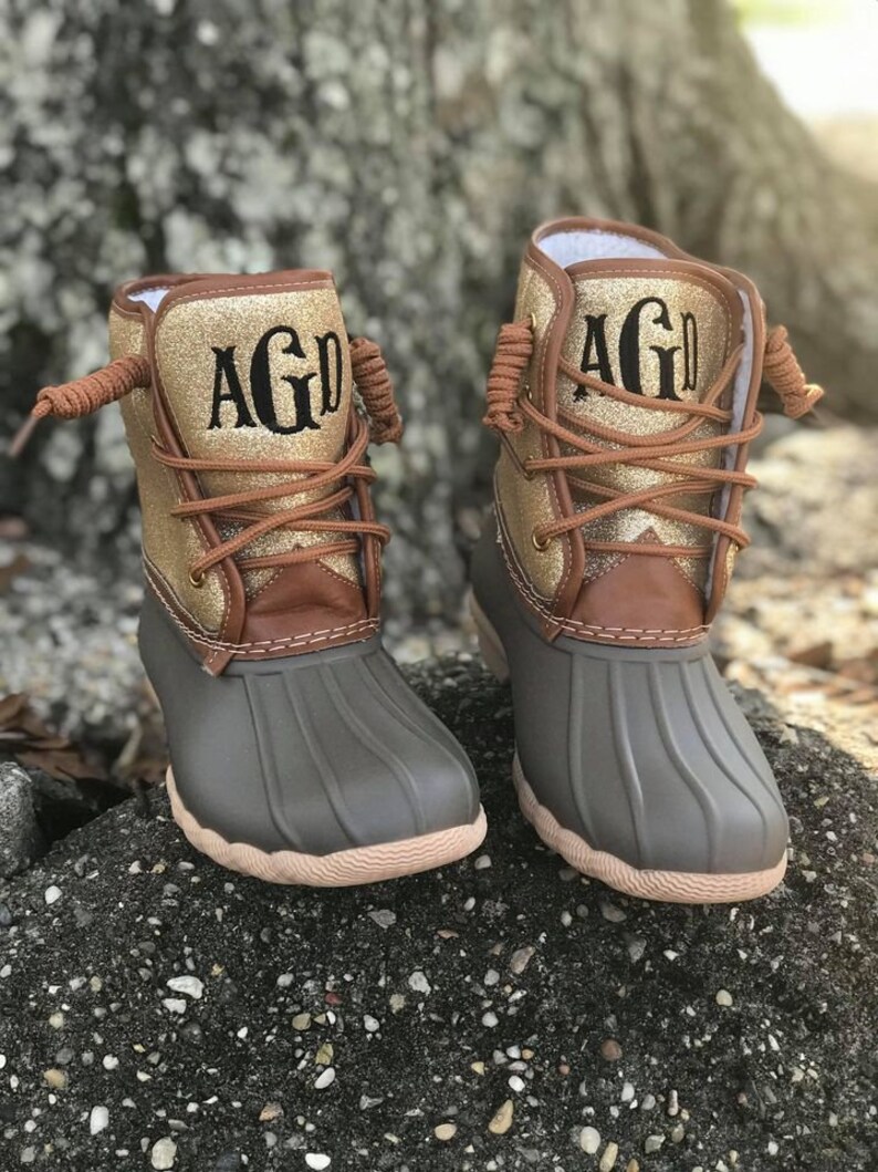 glitter duck boots